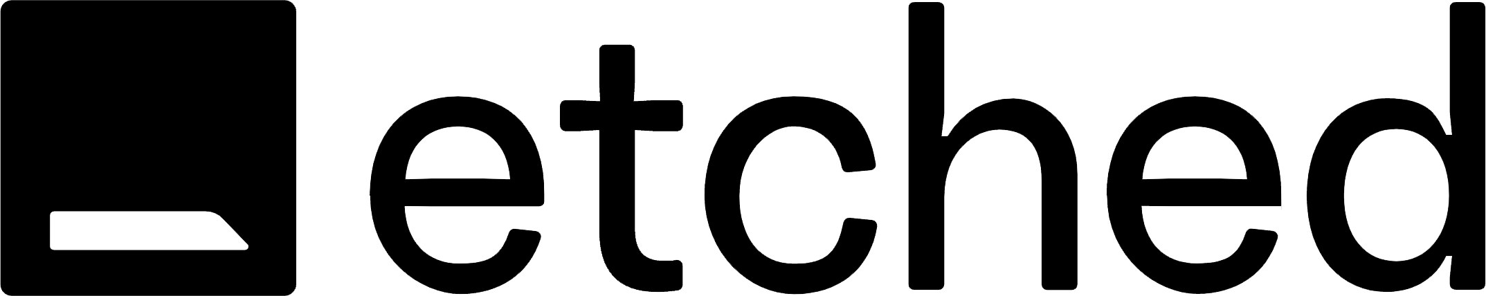 Etched company logo